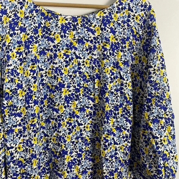 Old Navy Yellow and Blue Floral Shift Dress - Picture 3 of 11